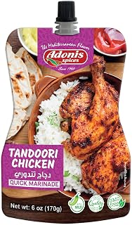 Adonis - Tandoori Chicken Quick Marinade, 6 oz (170g), Ready to Use Liquid Seasoning Marinade