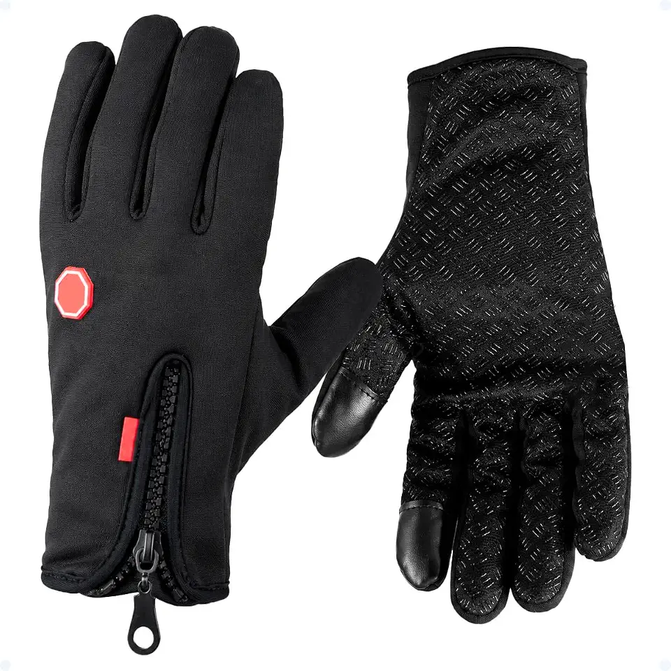 Luva Motociclista Impermeável Térmica Touchscreen Antiderrapante Proteção Contra Chuva Frio Vento Para Moto Bike Ciclismo e Atividades Ao Ar Livre Unissex Compatível Com Celular CARTIZZE
