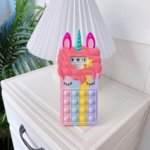 Miniatura 7 de Funda de silicona suave para Samsung Galaxy Note 9 de 6.4 pulgadas con correa, diseño 3D de dibujos animados kawaii para niñas, mujeres, niños,