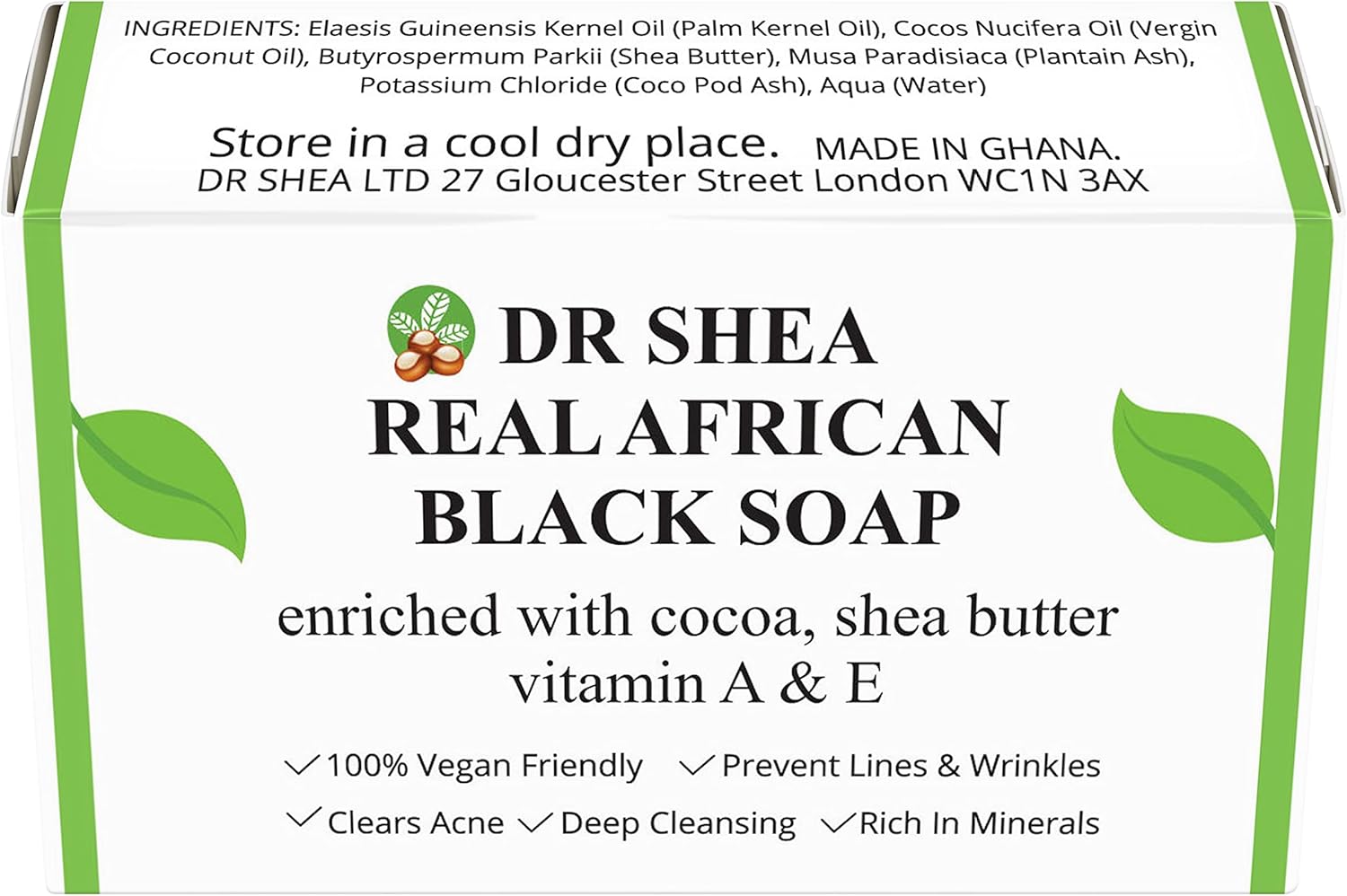 Organic African Black Soap 100g X2 Body Wash & Hand Wash, Eczema, Dry