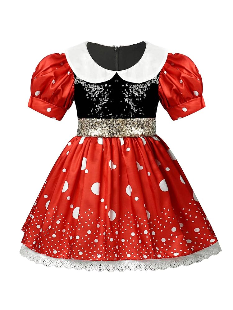 Amazon.co.jp: IEFIEL ミニー ドレス ミニーちゃん ワンピース