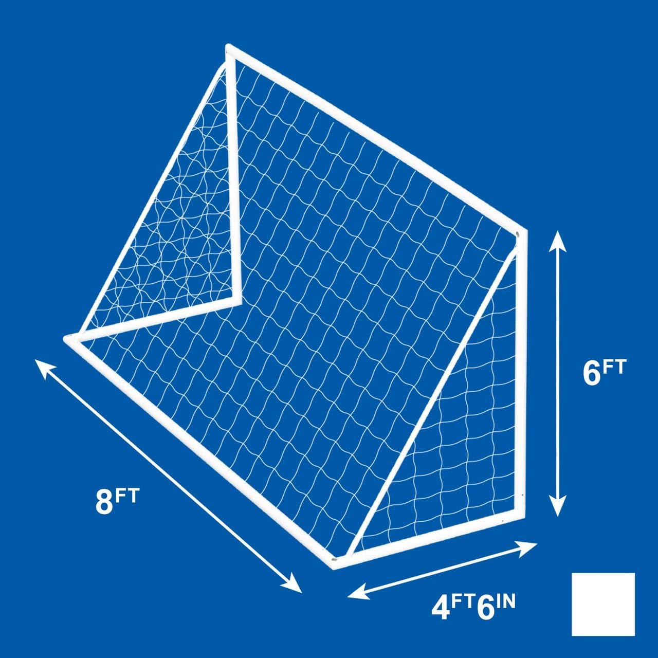 FORZA 8ft x 6ft Heavy Duty Goal Nets - Replacement Soccer Goal Nets [Single or Pair]