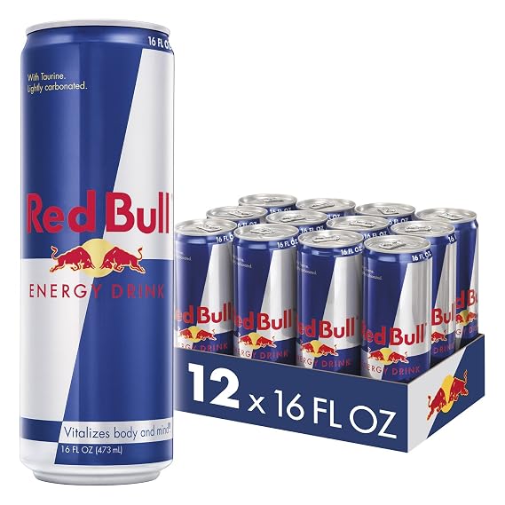 Red Bull Energy Drink, 16 Fl Oz (12 Count) & Energy Drink Sugar Free, Sugarfree, 8.4 Fl Oz (24 Count)