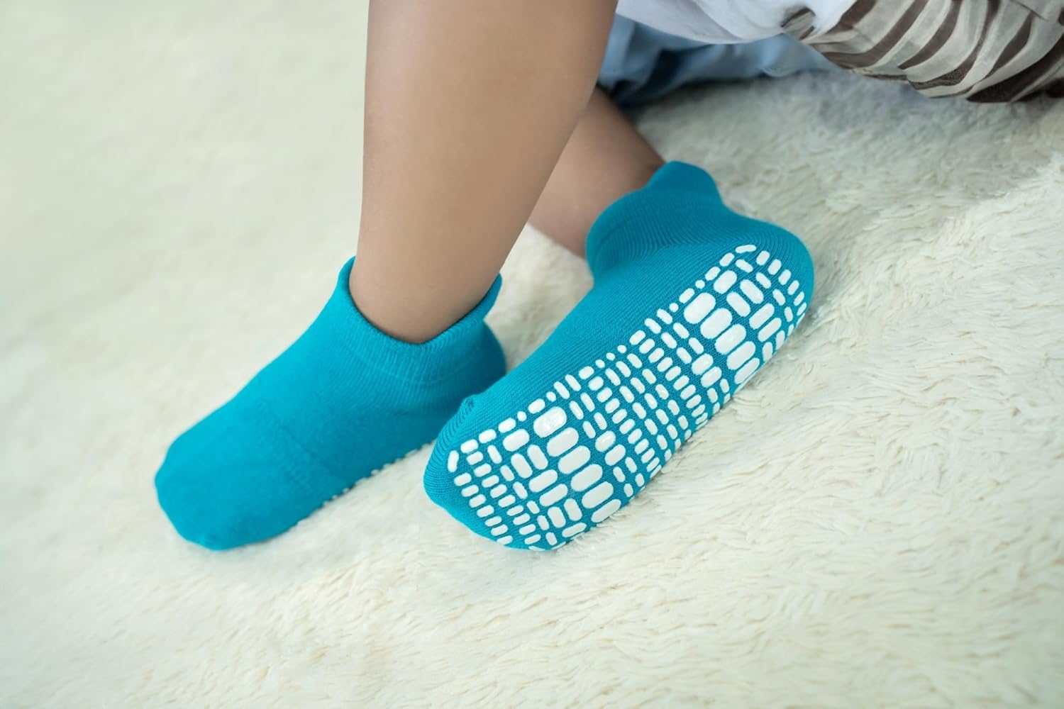 RATIVE Anti Slip Toddler Ankle Socks with Grips Non Skid Cotton Baby Socks for Boys & Girls - Image 3