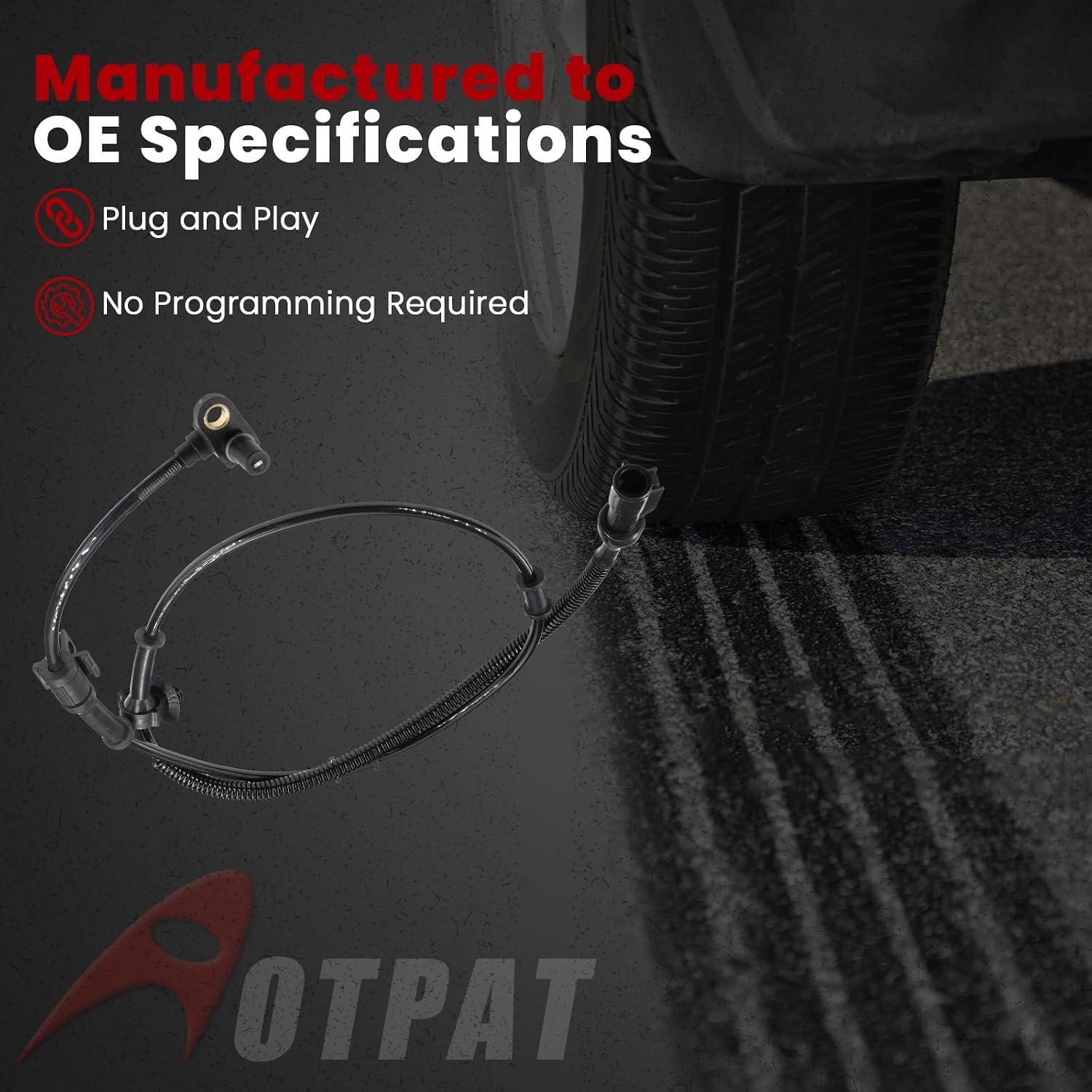 Front Wheel Speed Sensor for:-Ford Excursion 2000-2005, F250 1999, F250 Super Duty 1999-2004, F350 Super Duty 1999-2004, 4.6L 5.4L 6.0L 6.8L 7.3L V8 V10, Replace# F81Z2C204BA F81Z2C204BB ALS197