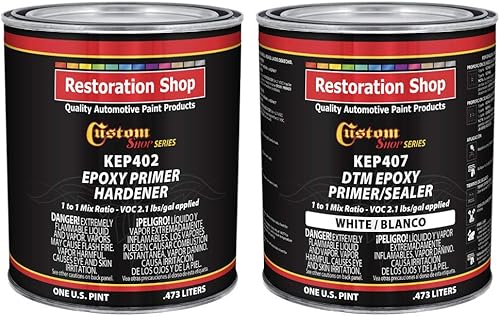 Vista 15 de Custom Shop - Imprimación/sellador epoxi gris 2.1 VOC (kit de 2 galones) anticorrosivo DTM de alto rendimiento para uso automotriz e industrial = 1