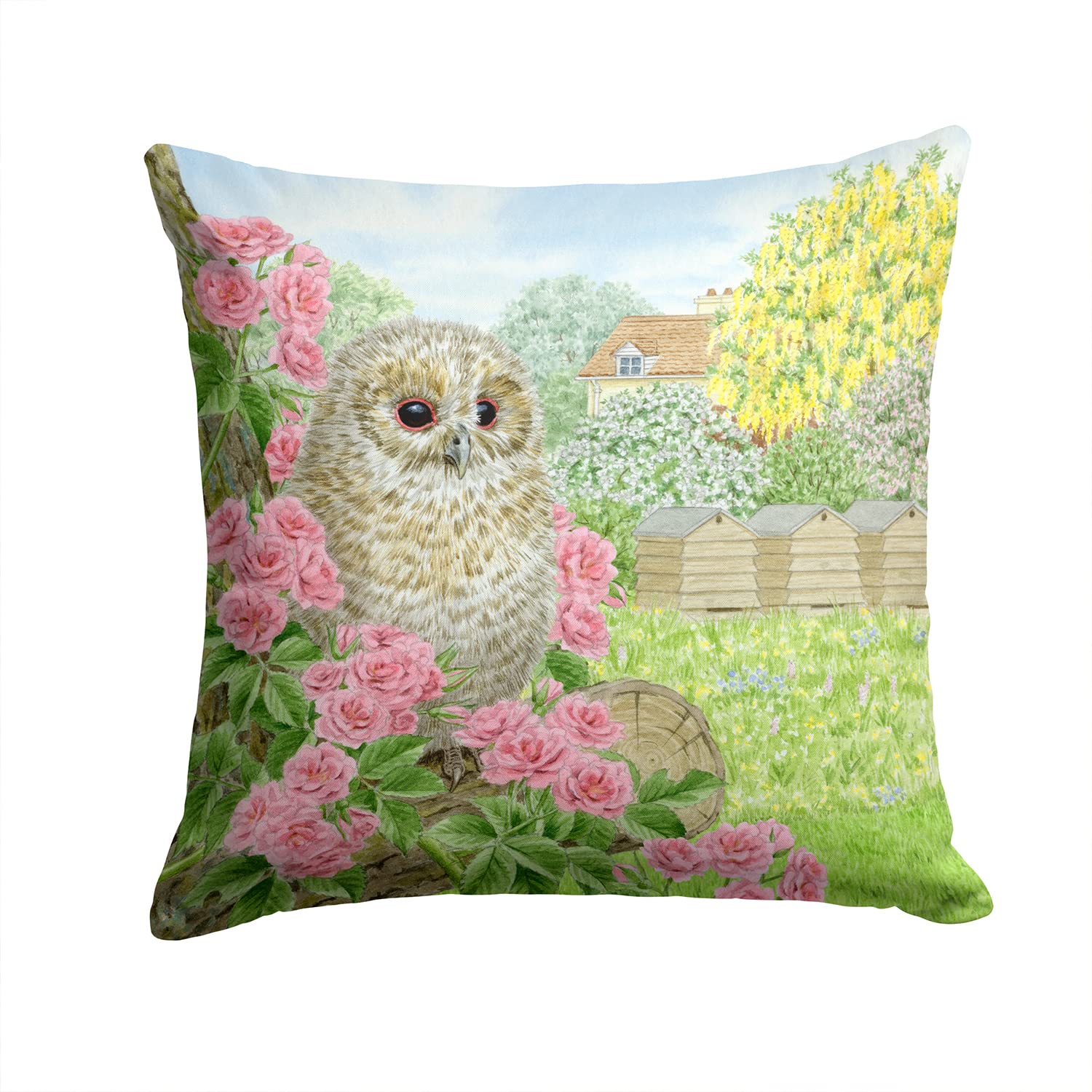 Caroline's Treasures Tawny Owlet by Sarah Adams cuscino decorativo in tela ASAD0697PW1414