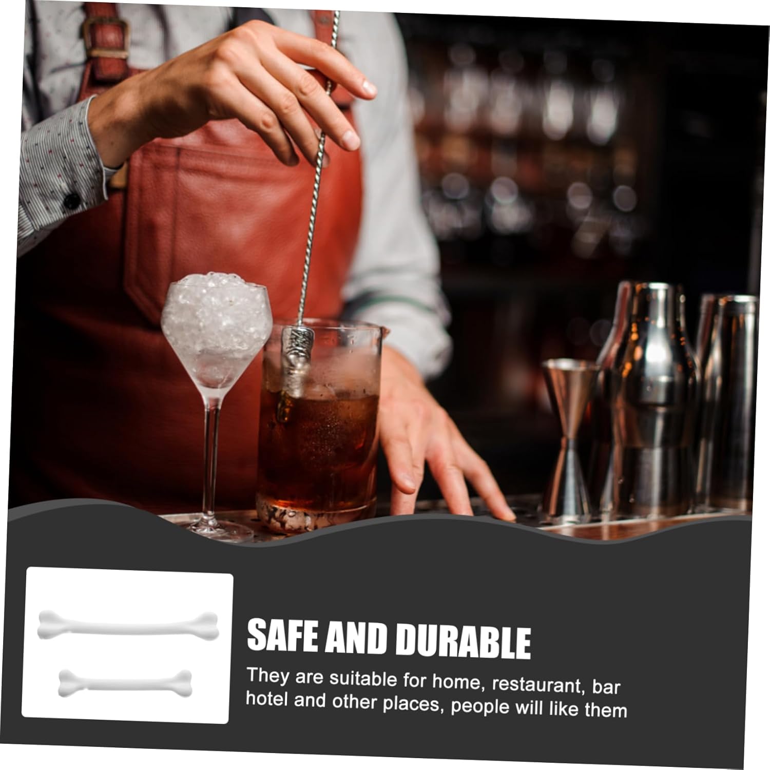 250 Pcs Bone Swizzle Stick Beverages Drinks Cocktail Stirrers Beverage Mixing Tool Drink Mixer Stick Bone Stirrer Stir Stick Cocktail Mixing Rods White Plastic re-usable