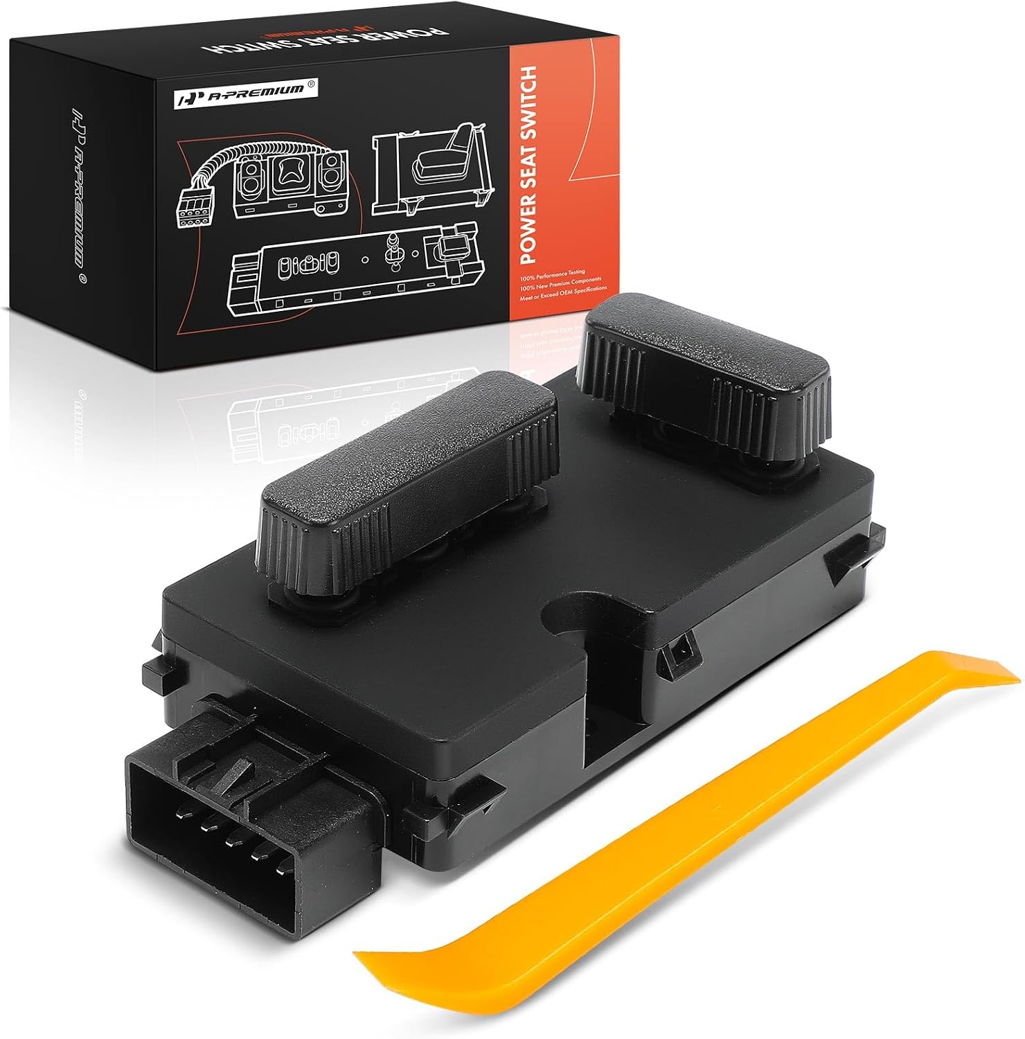 A-Premium Power Seat Adjuster Switch | Fit for Chevy Silverado 1500 2500 3500, Tahoe, Suburban, Avalanche & GMC Sierra, Yukon XL & Hummer H2, Right Passenger Side