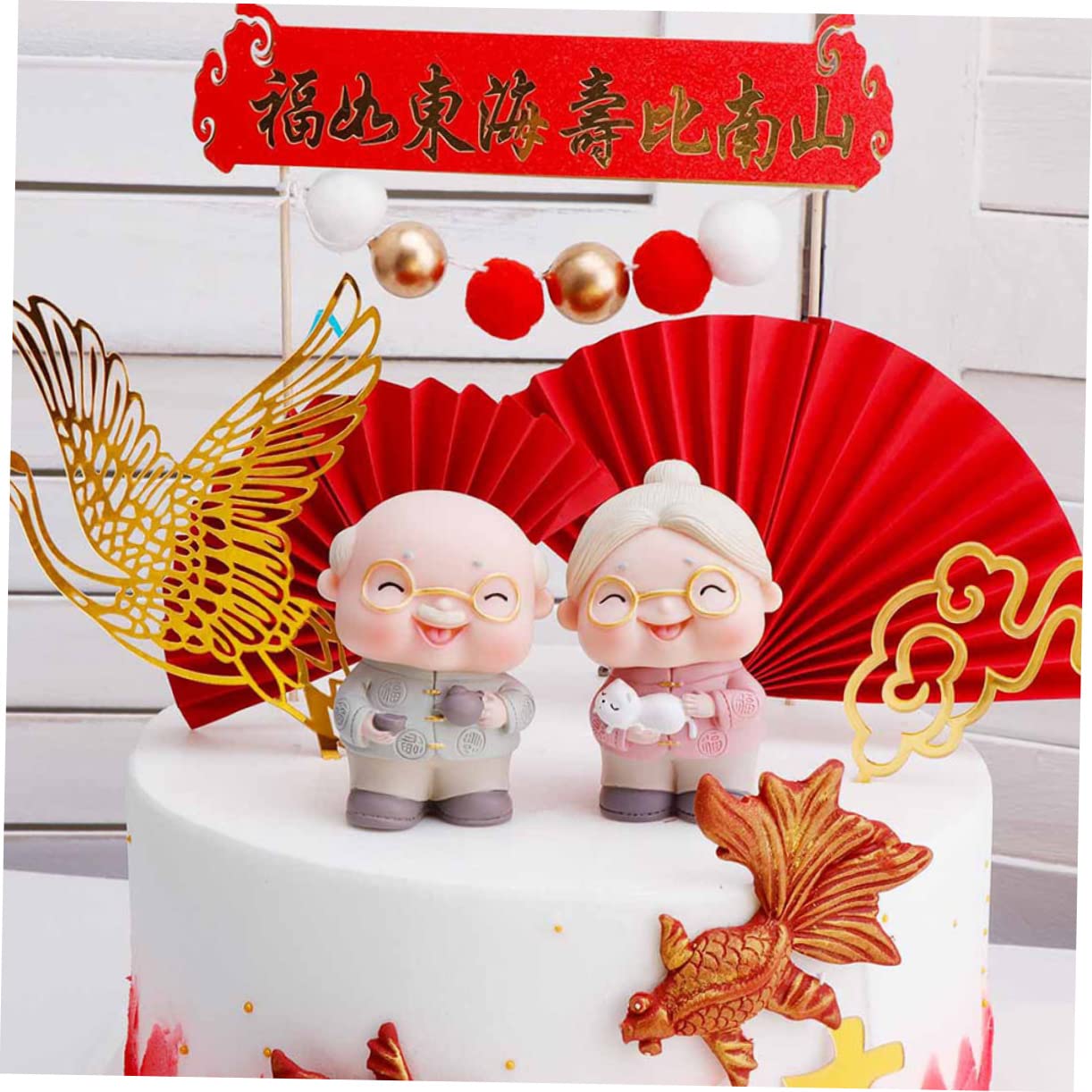 Cabilock 10pièces Figurines De Couple De Personnes Âgées Décorations De Gâteau Et Maison Ornements Romantiques pour Mariage Et Anniversaire