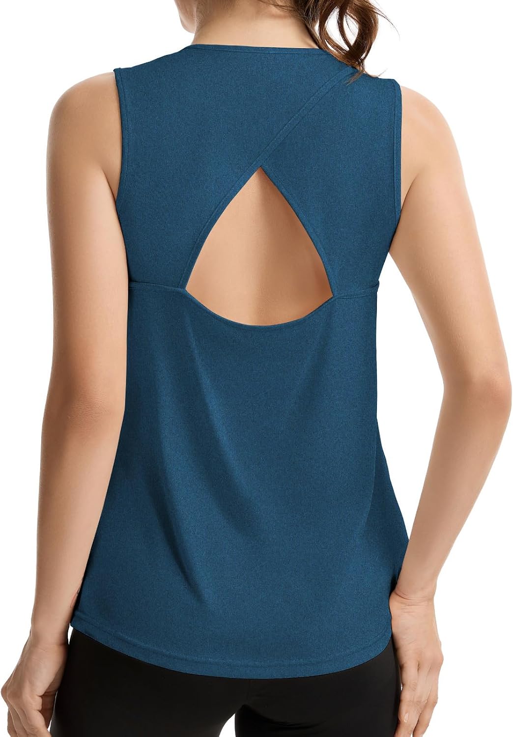 LURANEE Women Cross Open Back Workout Tank Tops Sleeveless Top Yoga Gym Running Shirt