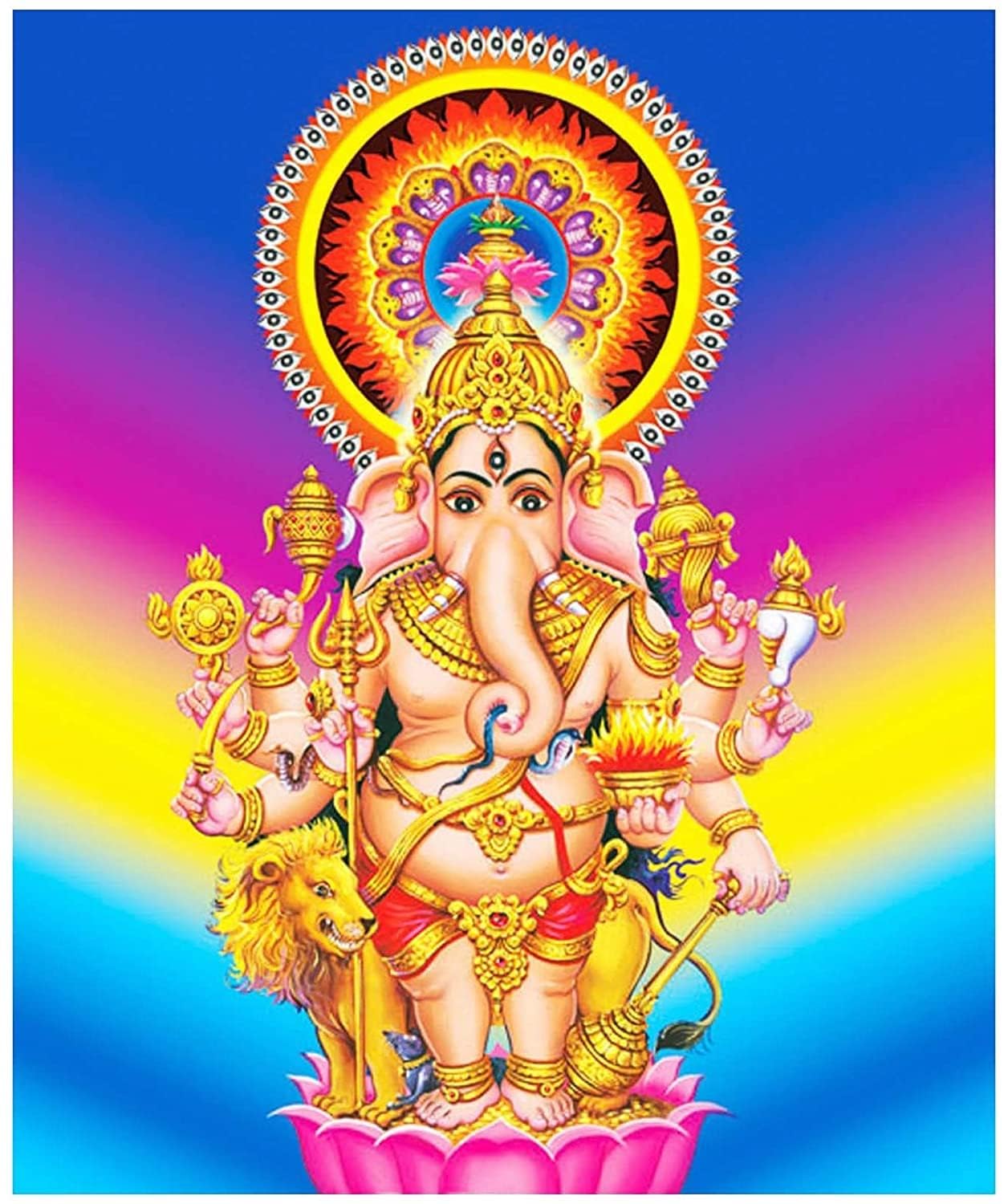 SG Kalla Drishti Vinayaka (Kan Drishti Ganesha 12 * 18 Inches Wall Poster Matte Finish, Religious, Multicolour