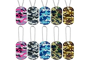 Yinkin Bulk Dog Tags Camouflage Dog Tags Set