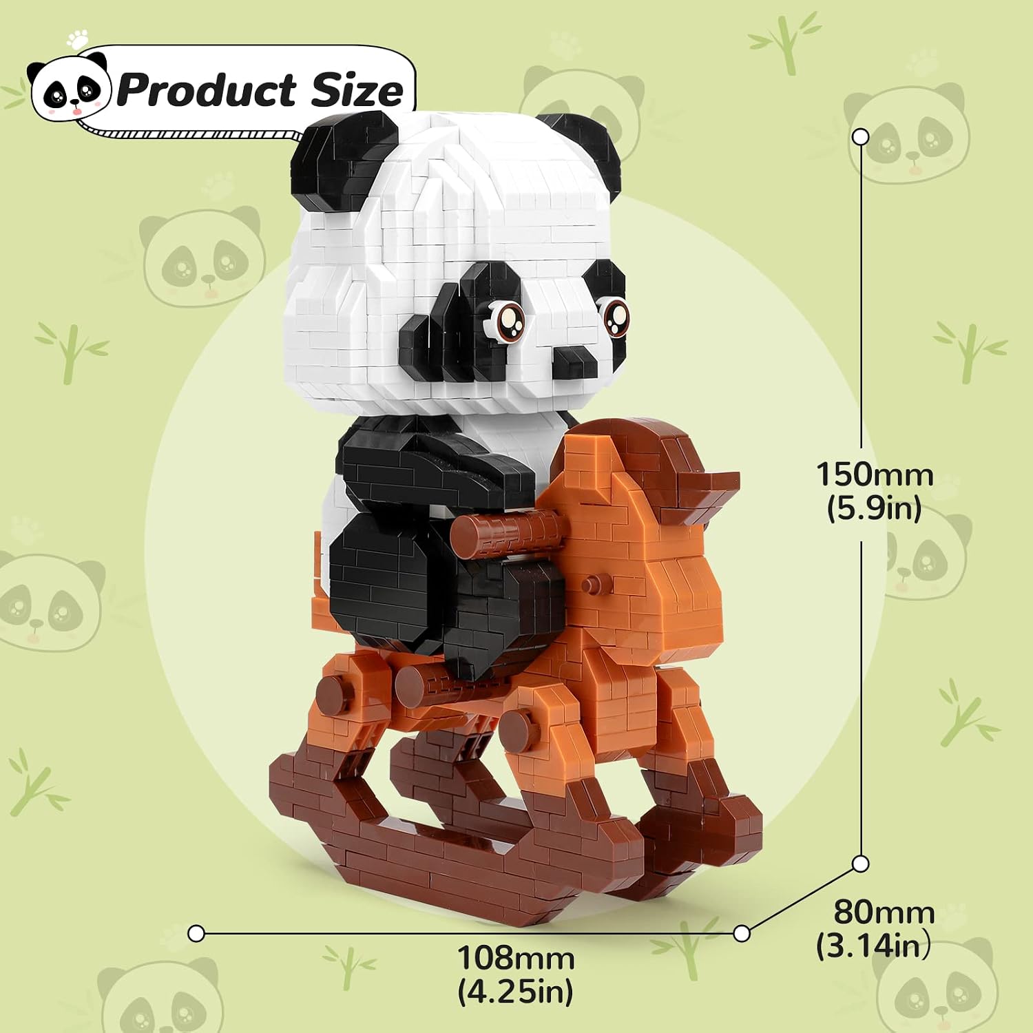QLT QIAOLETONG Mini Animals Building Blocks Sets for Goodie Bags, Party Favors for Teens 14+, 1262 PCS Small Set Micro Mini Cute Panda Building Toy Bricks for Adults, Birthday, Carnival Prizes image 4