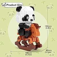 Vista 22 de Kit de bloques de construcción de microbloques de construcción de animales lindos, mini ladrillos de gato azul, juguetes de construcción