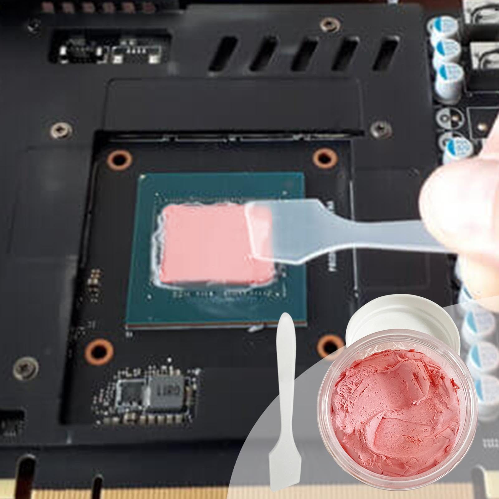 Pasta termica per computer – pasta termica a raffreddamento rapido | spatola termica | Pasta termica efficiente del dissipatore di calore per PC per dispositivi elettronici, computer, laptop, gr