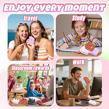 Squishy Fidget Toys 3Pack - Kawaii Cookies Squeeze Toys for Kids Adults, Stress Relief Sensory Toys, Kids Squeeze Toys for Anxiety Relief Party Favors Gifts for Girls & Boys(Rectangle)