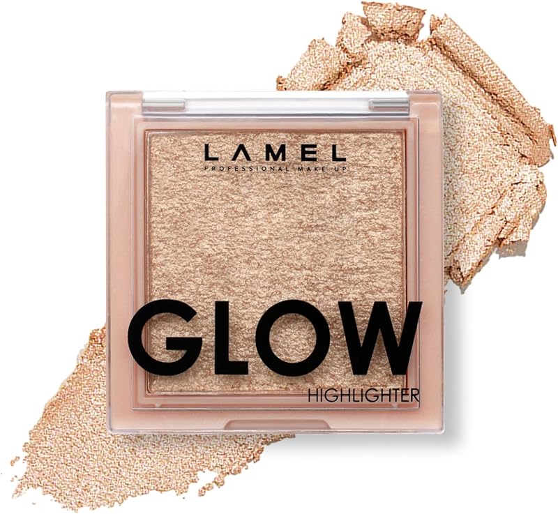 Glow Highlighter Makeup – 0.13 oz, 402 (Sun) – Gold Shade | Buildable & Radiant – Versatile for Cheeks, Brows, Eye Inner Corners – Compact & Travel-Friendly – Cruelty Free