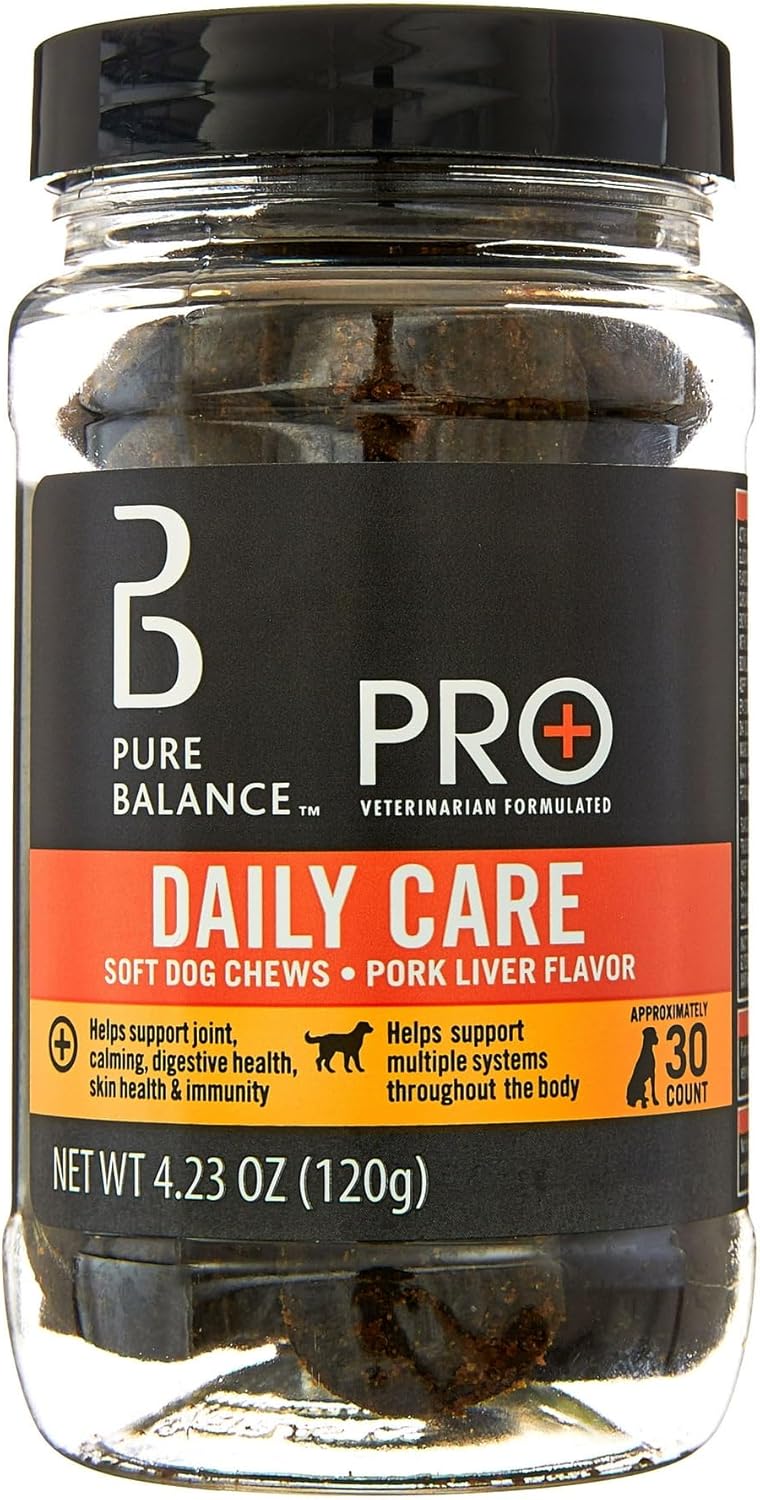 Formulated Daily Care for Dogs, Joint Health & Immunity Supplement, Pork Liver Flavor, 30 Count Soft Chews