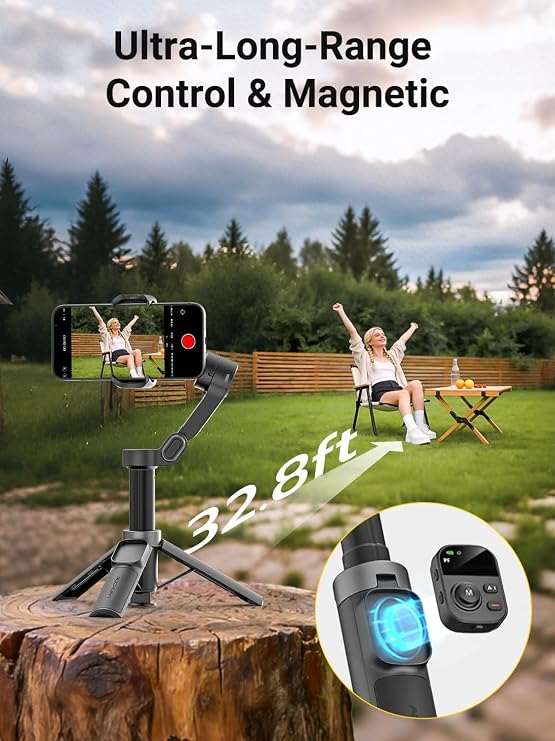 AOCHUAN Smart X3 360 Pan Rotation Gimbal Stabilizer for iPhone w/Remote