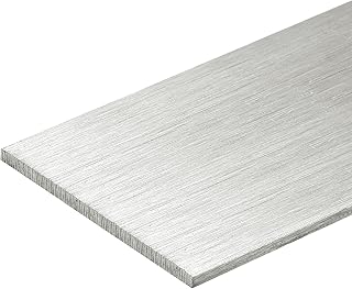 QUARKZMAN Barra Plana Acero Inoxidable 316L Longitud 300mm Ancho 50mm Grosor 4mm Tiras Metal Acabado Cepillado Para Bricolaje Cocina Artesanía Maquinaria Construcción Industria 1 Pieza