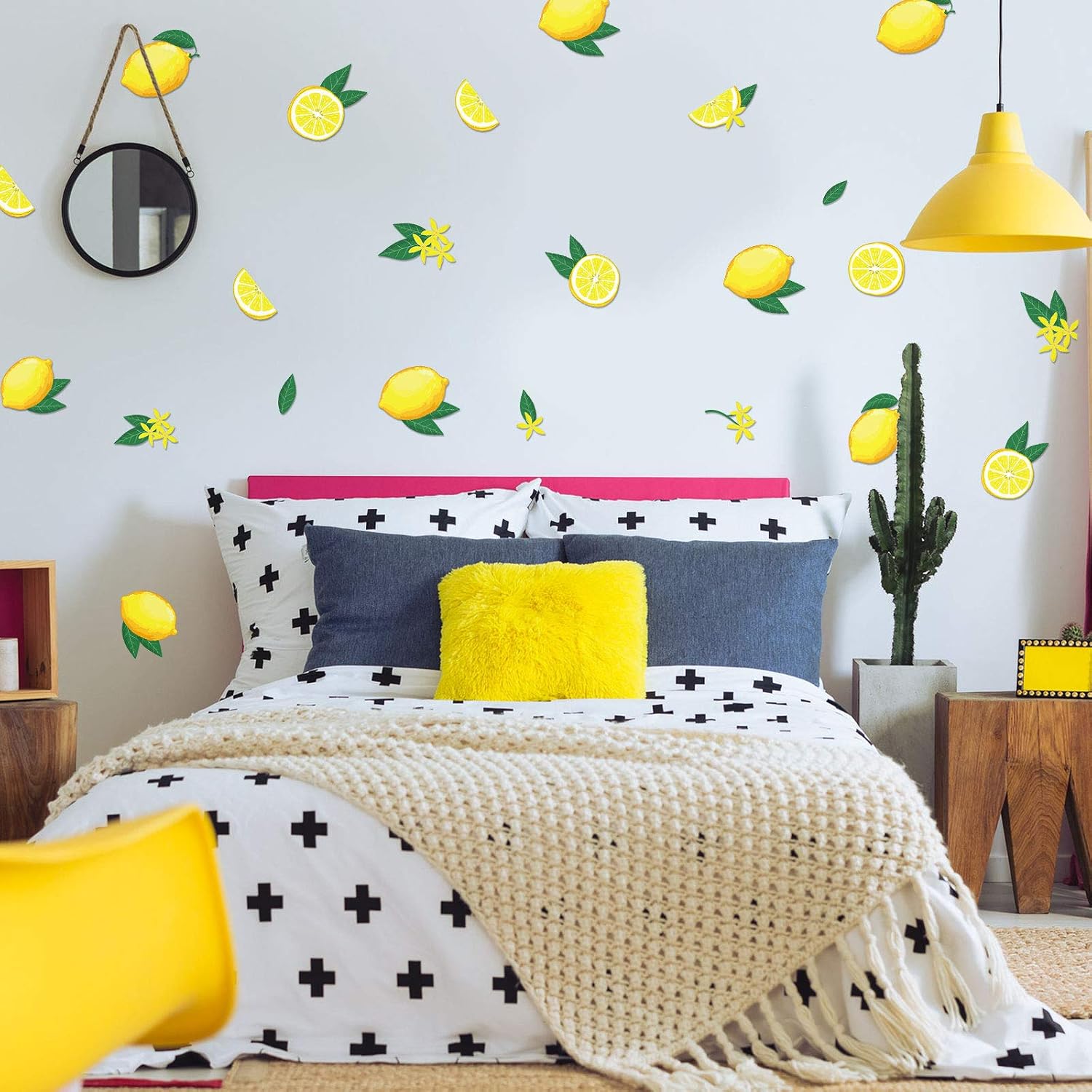 Lemon Wall Decal Lemonade Wall Sticker Wall Decor for Living Room Bedroom Fruit Print Wall Art for Kitchen Office