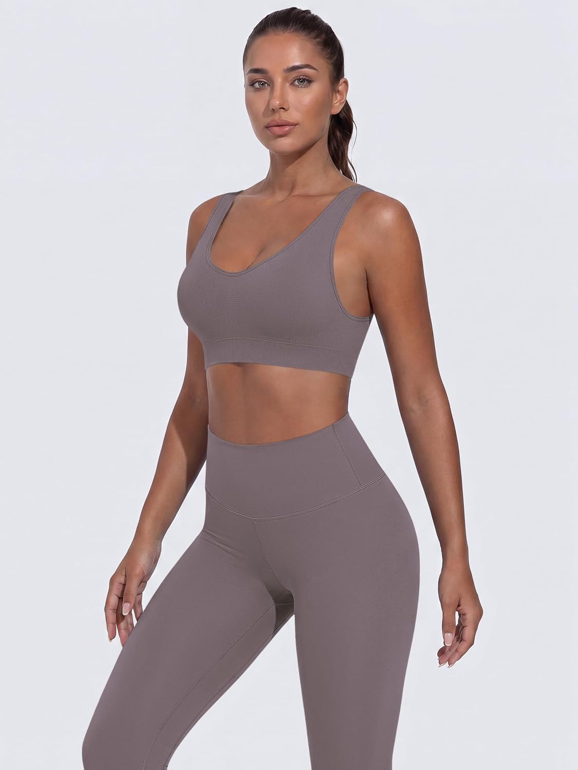 Comfort Seamless Sports Bras for Women Wireless Padded Yoga Bra Stretchy Crop Tops