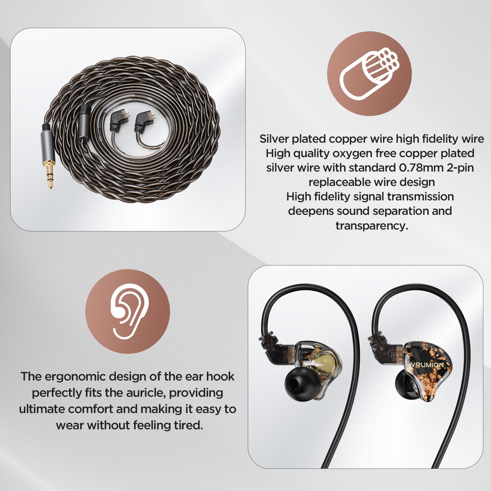 IEM, 1BA+1DD 2 driver in ear monitor, auricolari HiFi cablati, auricolari da gioco, ibridi IEMS con copertura superficiale in legno fatta a mano, cavo staccabile per musicisti, Pop Rock R & B