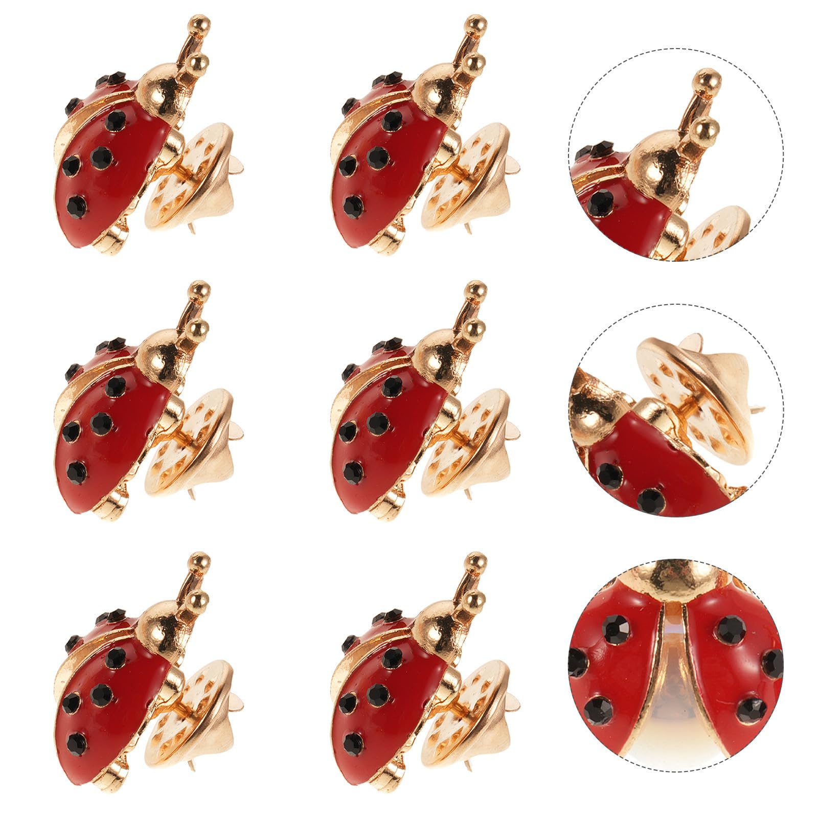 30 Pezzi Spilla da Donna a Forma di Coccinella con Cristalli