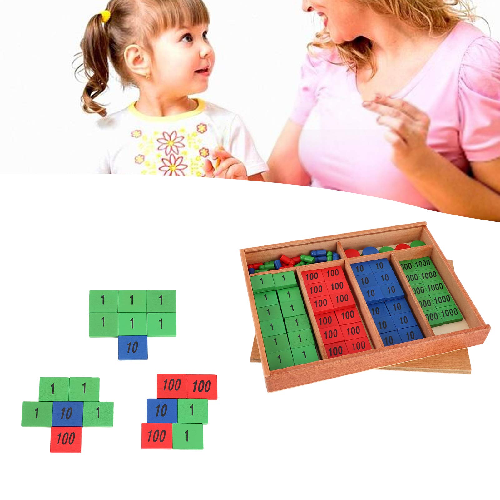 Gioco di francobolli, francobolli dal Design Professionale Giocattoli matematici Colori Vivaci Scatola di Legno per Bambini