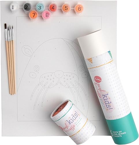 Miniatura 34 de Pink Picasso Kits de pintura por números para niños de 8 a 12 años Kit de manualidades para niños principiantes de bricolaje, pintura acrílica