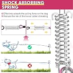 Snagle Paw Dog Tie Out Cable 30FT-1000LBS Break Strength,Heavy Duty Dog Leads for Yard with Shock Absorbing Spring & Swivel Hook,Long Leash Cable for Outdoor Tethering,Dog Line for Small Large Dogs