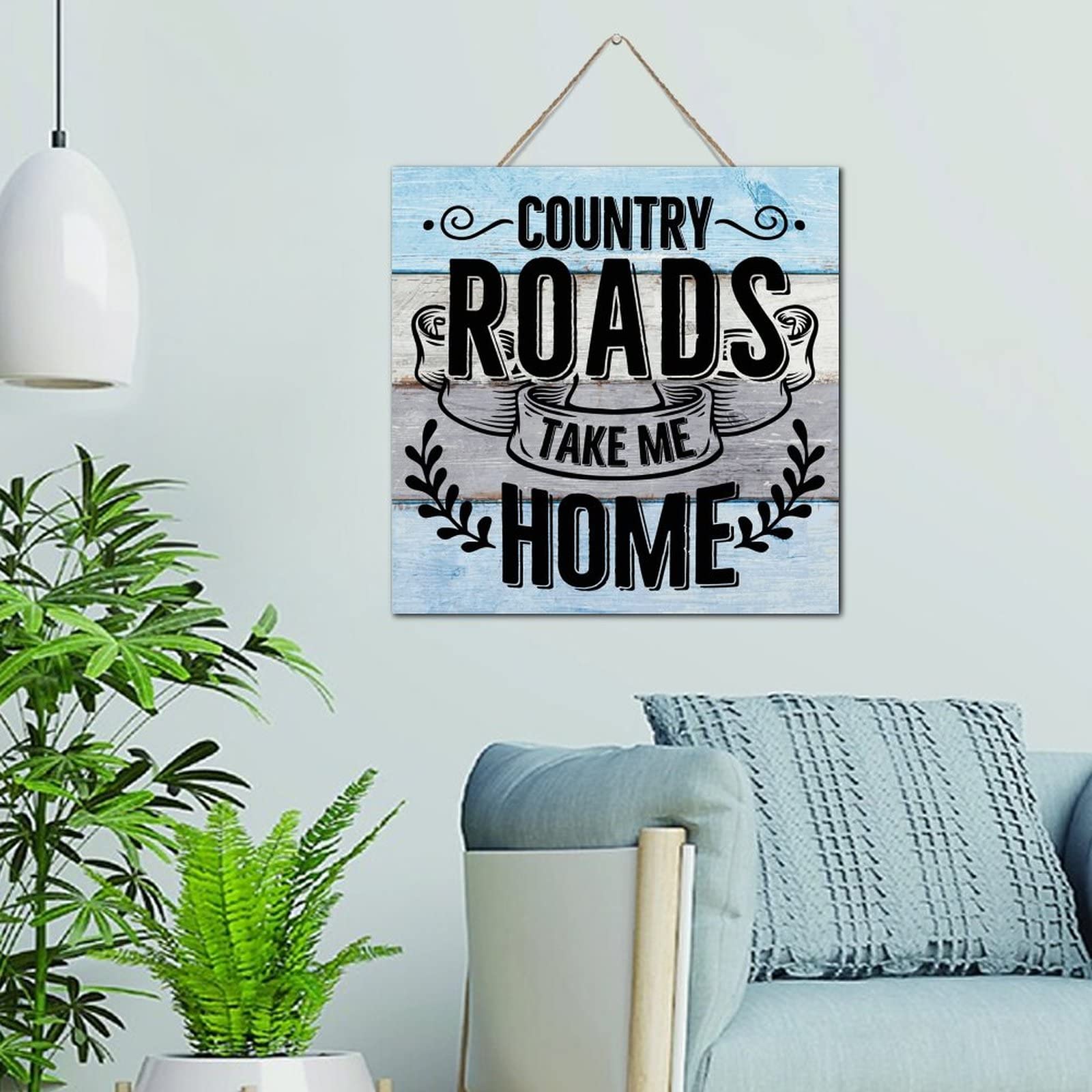 Décoration bois Country Roads Take Me Home : l'atout charme mural
