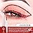 evpct 2Pcs Bronzer Red Color Liquid Glitter Eyeliner Set, Long-wearing and Waterproof
