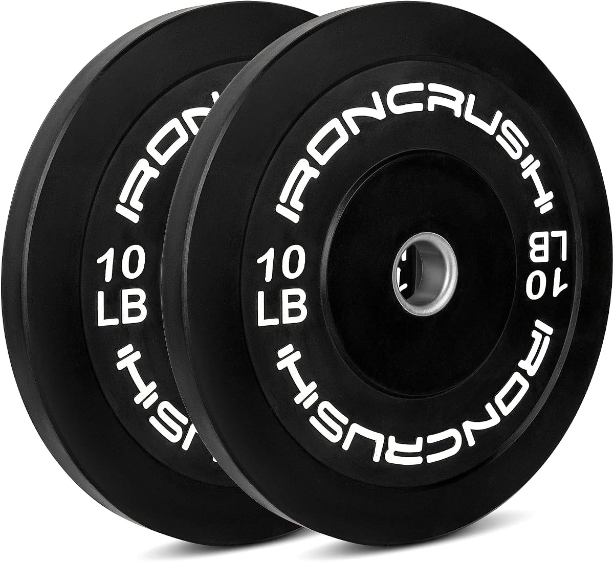 Olympic Bumper Plates Set - Virgin Rubber Weights for Strength Training - Fits 2" Barbells - Sold in Pairs
