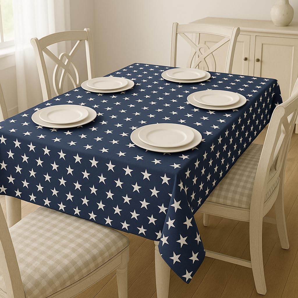 AKAKUS Table Cloth Wipeable Tablecloth PVC Plastic Wipe Clean Waterproof Square Table Cover Protector for Kitchen Picnic Outdoor Indoor (13J-02, 137x240.cm)