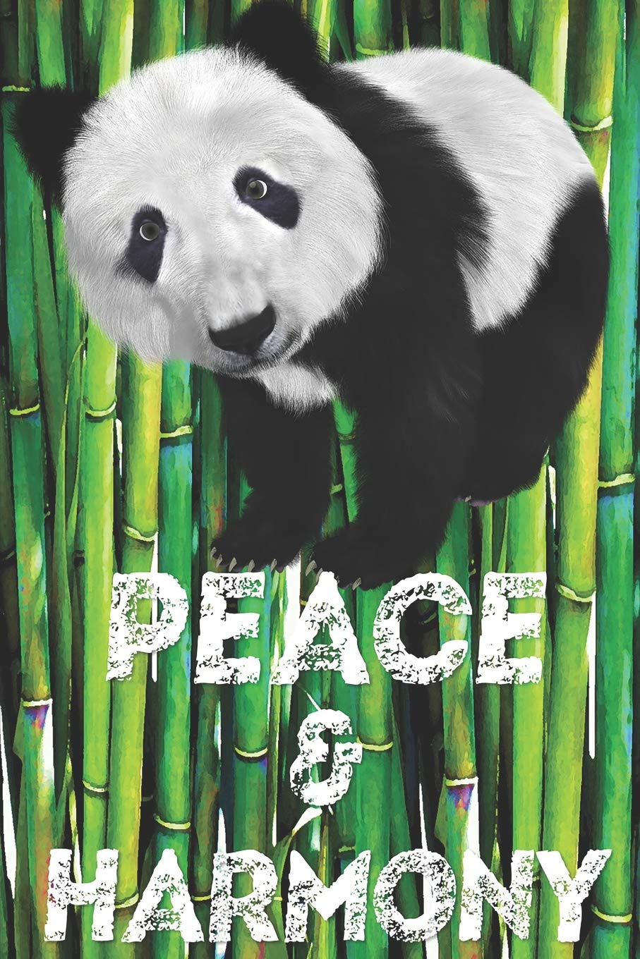 Peace and Harmony: Panda Journal 100 Lined Pages 6x9