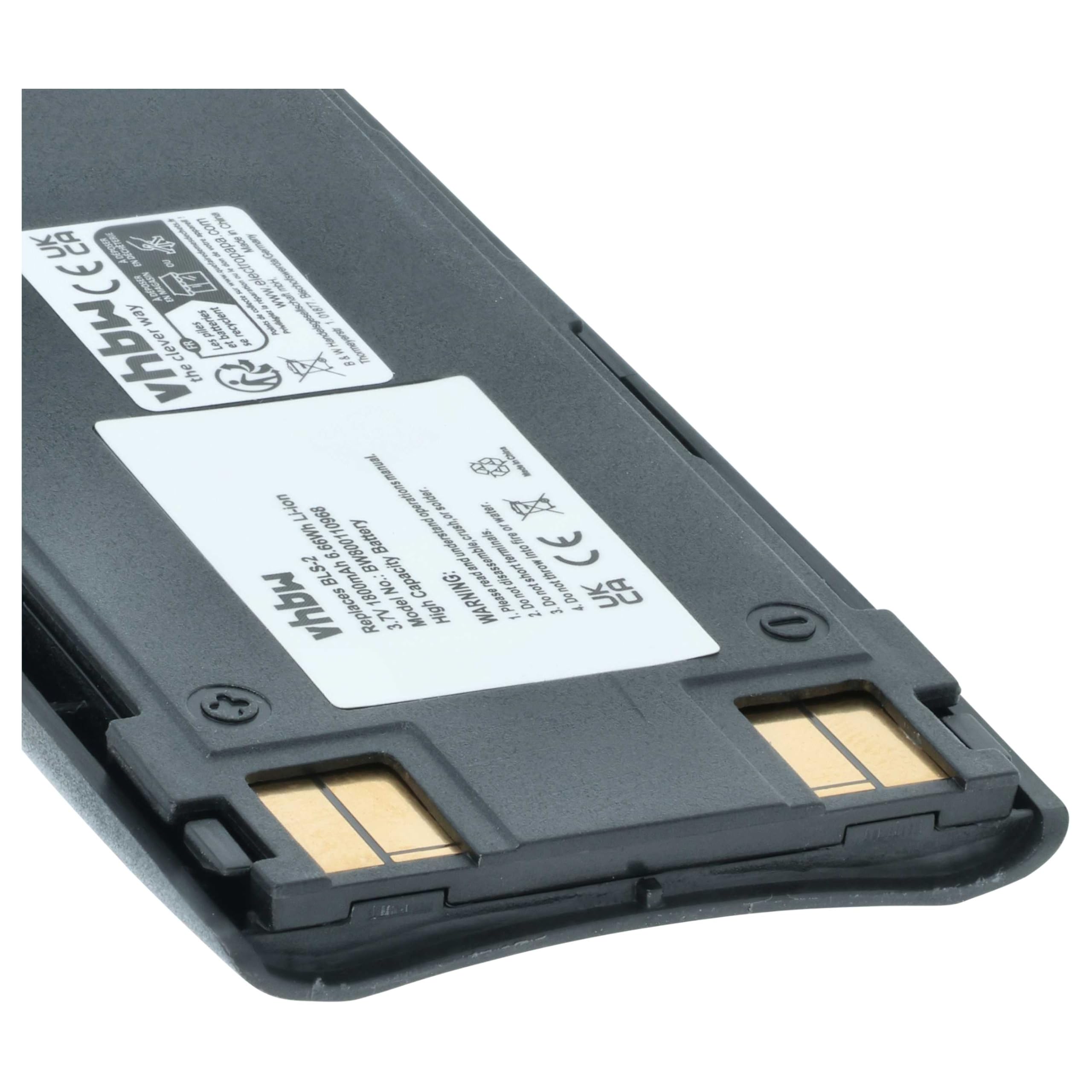 vhbw Bateria kompatybilna z Nokia 6310, 6310i, 7110 telefon komórkowy smartfon (1800 mAh, 3,7 V, Li-Ion) + zamiennik do BLS-2, BLS-2N, BLS-4, BMS-2S, BPS-2