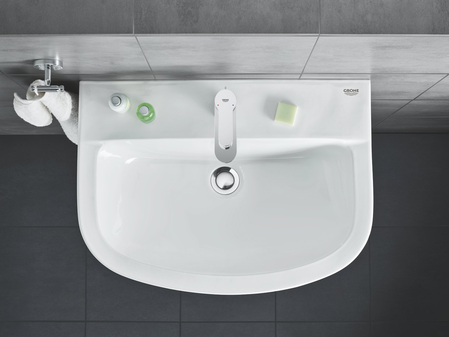 Grohe Bau | Bagno in ceramica – Lavabo 65 cm + Grohe, 39421000