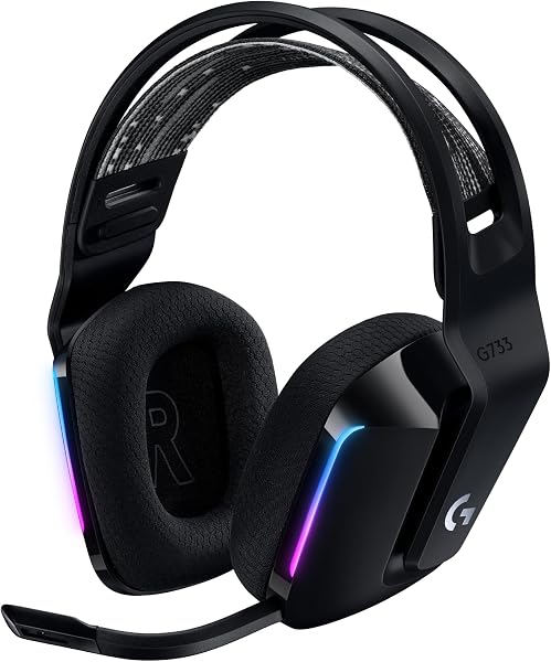 Logitech G G733 Casque Gamer sans Fil Lightspeed avec Bandeau de Suspension