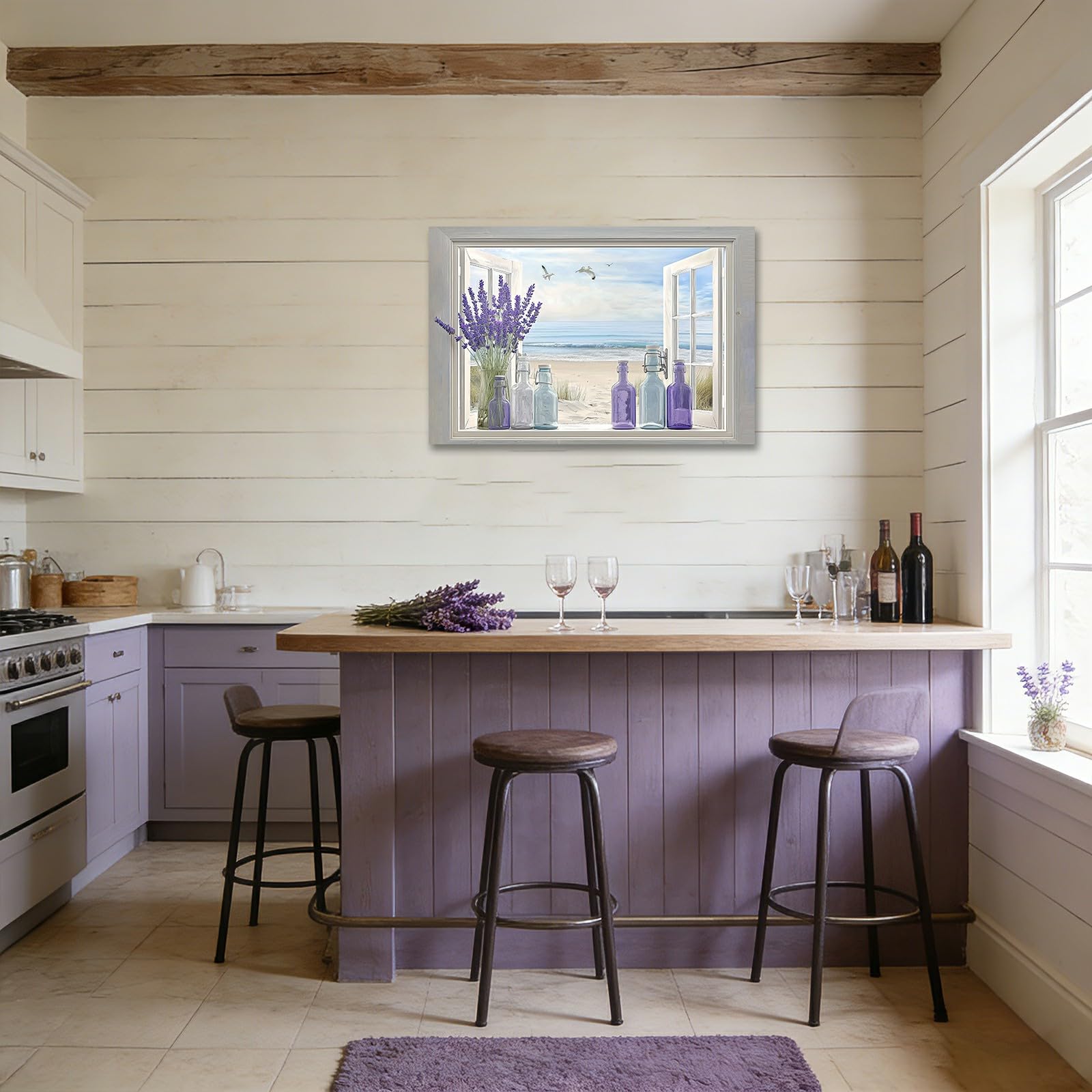 Lavender Wall Art Poster - Coastal Floral Prints -3