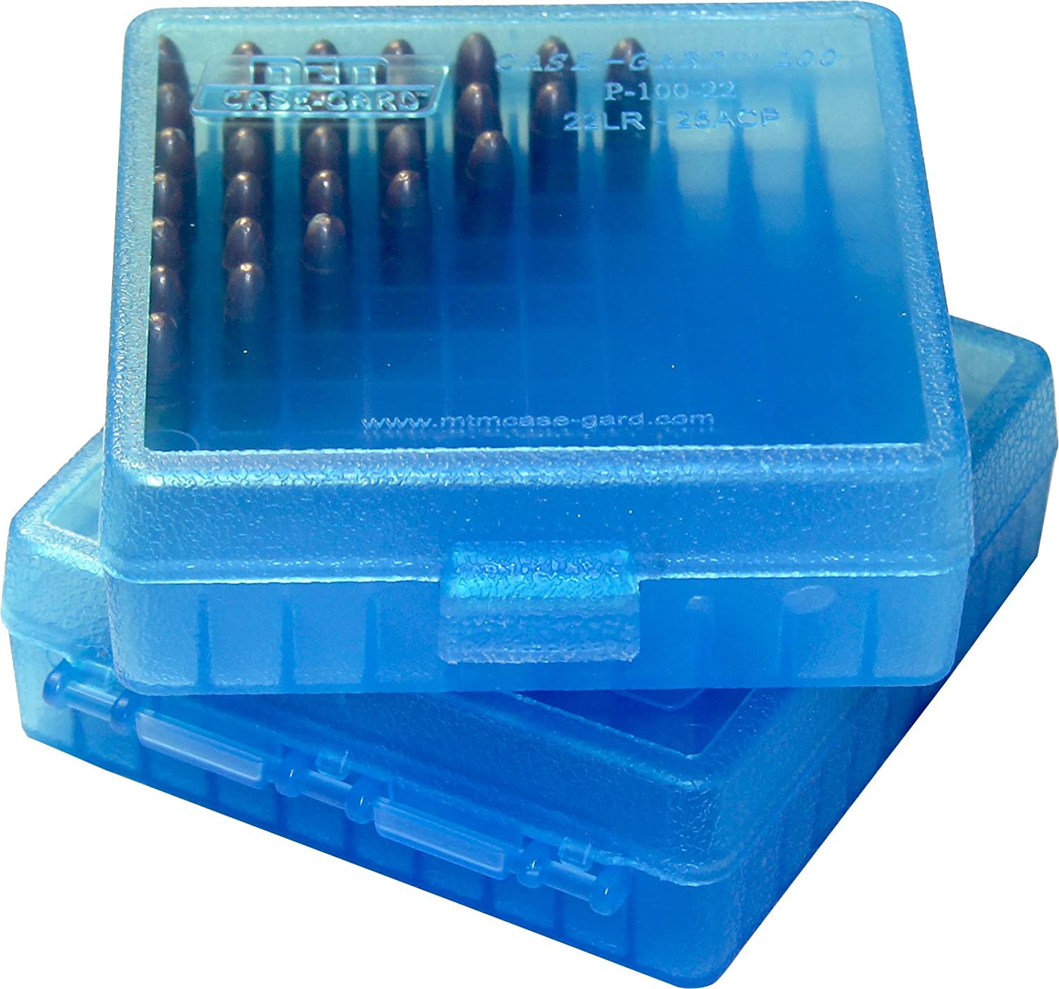 MTM .22 Long Rifle 100 Schuss Patronen Box / Blau, Ansicht 3