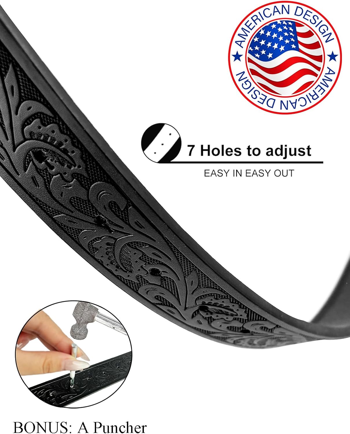 TOPACC 2 Pack Western Belts for Men Women Without Buckle Cowgirl Cowboy Belt Strap 1.5" - Image 2