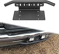 Vista 3 de DaSen Parachoques delantero de 6x12 pulgadas soporte de montaje universal para portaplacas compatible con cápsulas de luz LED todoterreno compatible