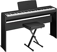 Vista 12 de Yamaha P45B - Teclado de piano digital portátil de 88 teclas con reposapiés, interruptor de pie de sustain, altavoces incorporados, conectividad