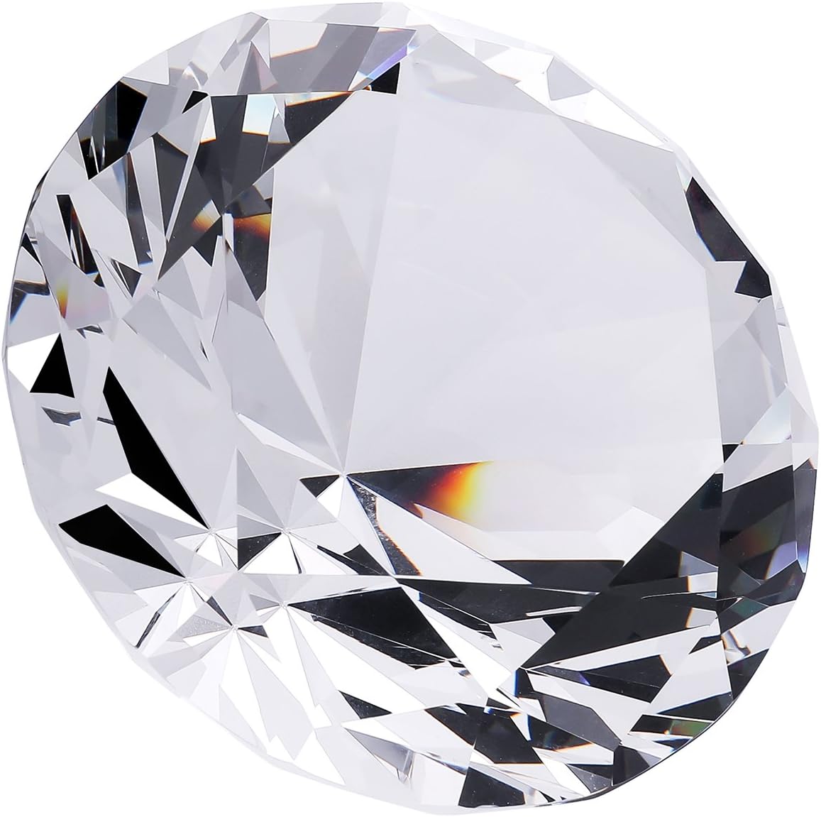 large diamond crystal glass paperweight home office decor gifes (3 inches)