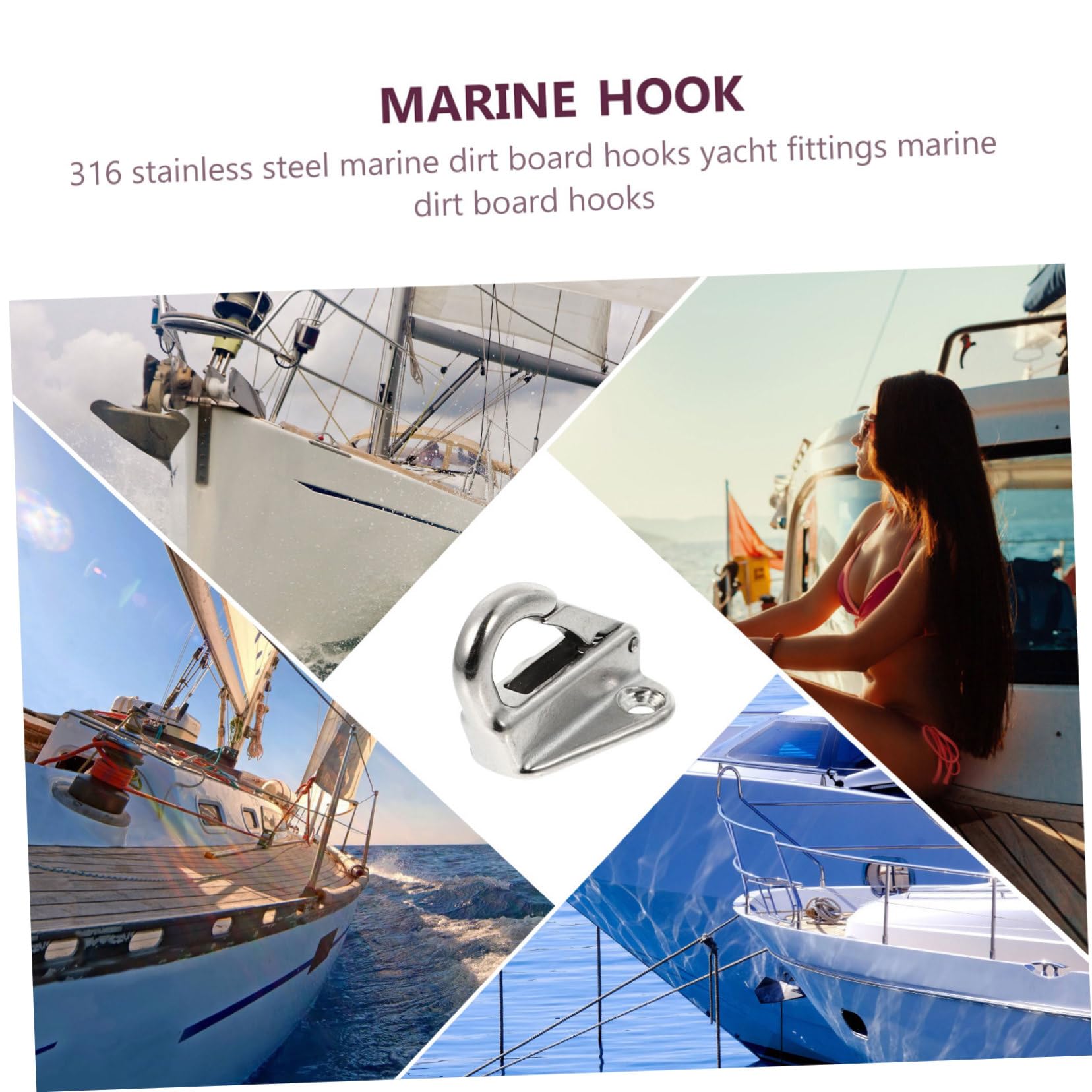 Yardwe Gancho Guardabarros Bicheros para Atraque Perchero Portátil Acessorios Nauticos Accesorios Náutica Ganchos para Tablas De Tierra Ganchos Útiles para Silver
