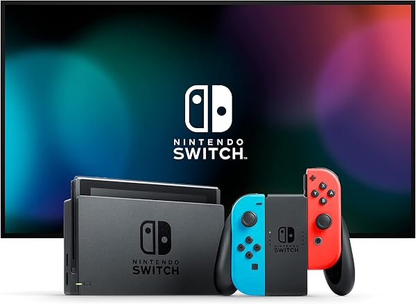 Nintendo Console Switch avec Joy-Con bleu néon et rouge néon - 2