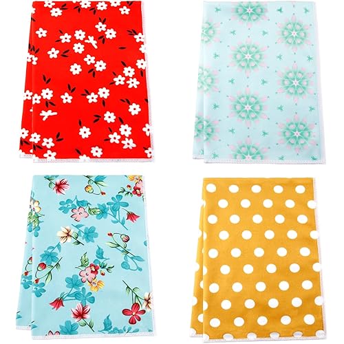 4Pcs Pioneer Woman Kitchen Dish Towels,Spring Floral Kitchen Towels,Housewarming Gift for Pioneer Women Kitchen Decor Accessories,16 x 24 Inches