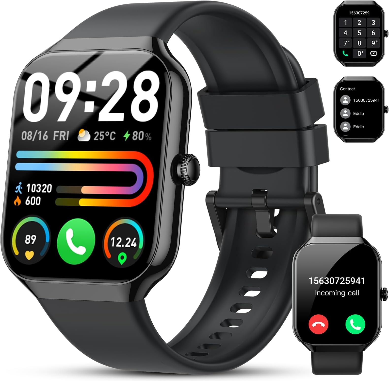Smartwatch Donna ECOSOON Rotondo - Chiamate Bluetooth, IP68, Monitoraggio Salute, 123 Sport - Foto 6